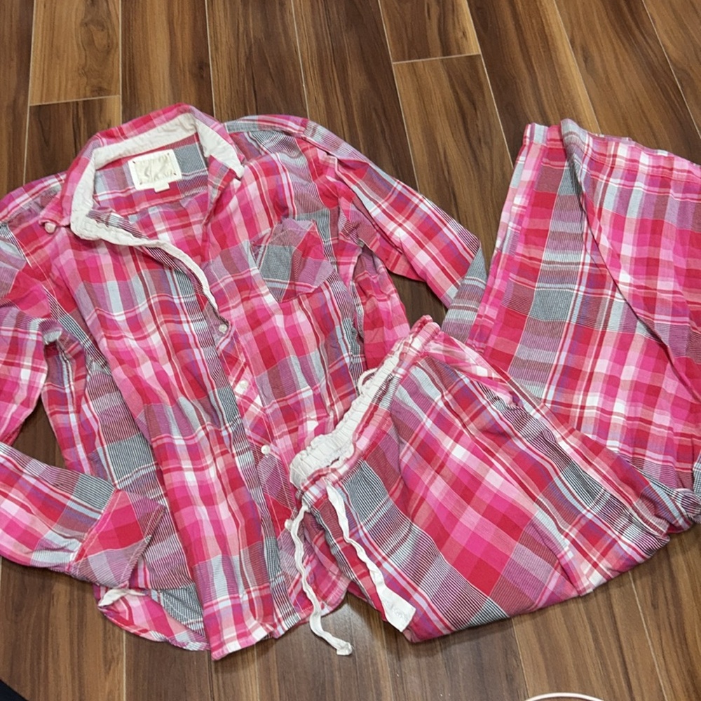 XL SHORT Victoria’s Secret 100% cotton pajama set plaid vintage